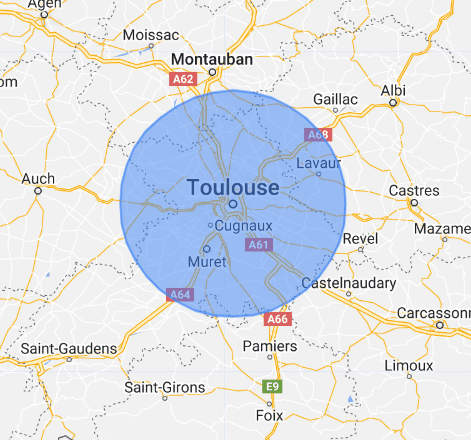 Carte des zones